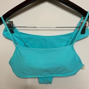 Full Tilt Square neck bralette bikini top and cheeky bikini bottoms size small